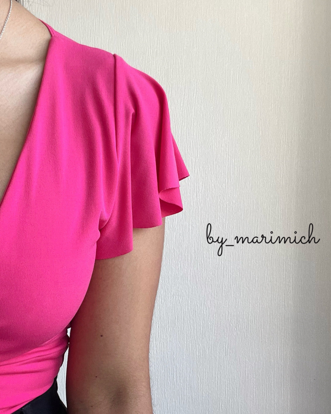 Top dup zara vuelitos fucsia