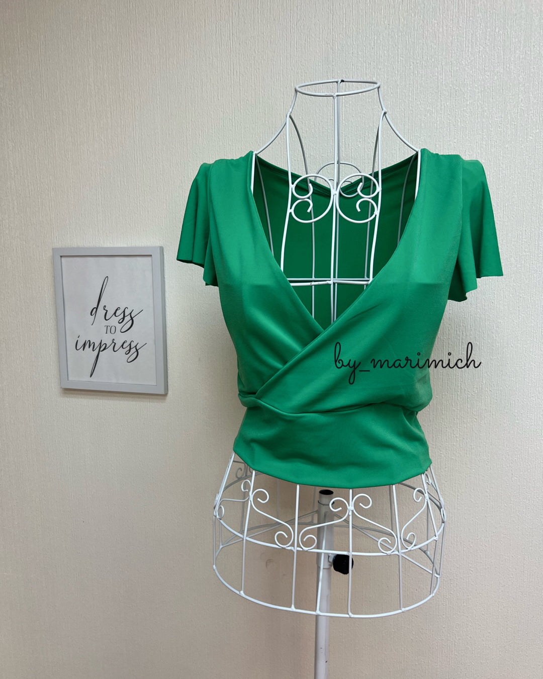 Top dup zara vuelitos verde