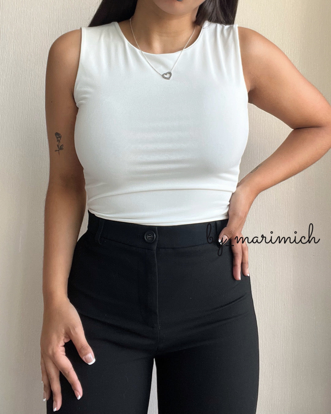 Body dup zara basic blanco