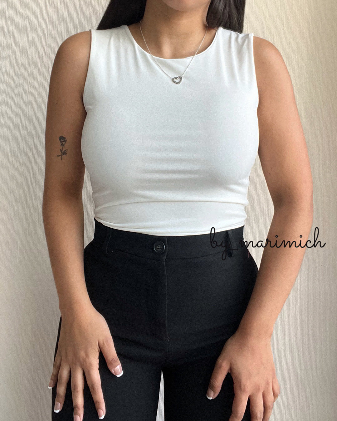 Body dup zara basic blanco