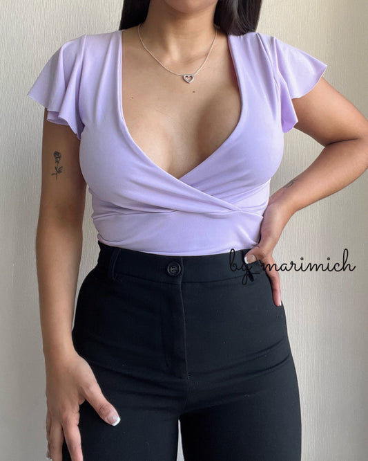 Top dup zara vuelitos lila