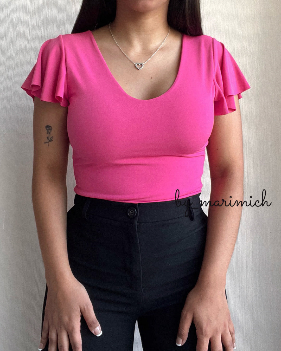 Body dup zara vuelitos fucsia